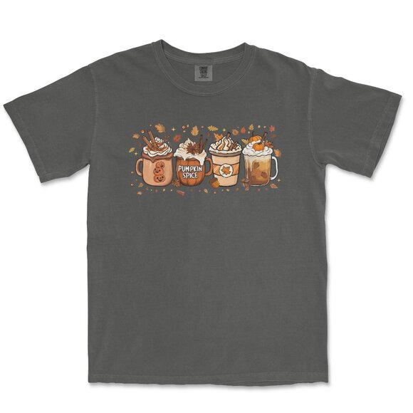 Pumpkin Spice Latte Fall Drink T-Shirt - Picture 3 of 4